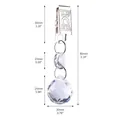Kristall-Tischdeckengewichte mit Metallclip für elegante Tischdekoration im Freien - Kugelstil / 20mm Kugel Durchmesser / Transparent