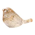 Luxurious hand-blown champagne gold crystal bird figurine for elegant home decor - Simulated Bird Figurine / Champagne