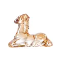 Elegant amber crystal deer figurine ornament for desktop decoration and tea pets ornament. - Sitting Unicorn (Champagne)