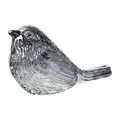 Elegant hand-crafted crystal bird figurine with detailed feather texture for luxury home decor - Simulated Bird Figurine / Smoke