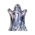 Iridescent metallic crystal ghost figurine for Halloween and festive table decorations - Smoky Gray Ghost (B-Style) / 50x28x72.5mm