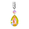 Gefasstes AB-farbenes Kristall-Tischtuchgewicht in Tropfenform mit silbernem Clip - Tablecloth clip ab color--50 longan about 10cm25g