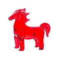 Élégante figurine de cheval en cristal rouge translucide ornement pour la maison - Little pony--big red 60*16.5*50mm25g