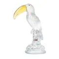Elegant iridescent crystal toucan bird figurine for modern home desk tabletop decor - Cormorant