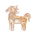Figurine de cheval en cristal ambré élégante pour une décoration d'intérieur de luxe - Little pony--champagne 60*16.5*50mm25g