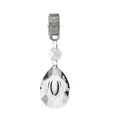 Elegantes pesas de cristal para mantel con clip de metal plateado para mesa - Colgante de Ojo de Dragón de 50mm / Longitud Total Unos 10