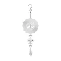 Metall Lebensbaum Windspiel mit hängenden Kristallprismen für Garten-Sonnenfänger Deko - Lebensbaum Windspiel (63 Perlen Transparent) / Ca. 35cm