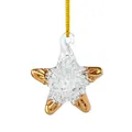 Elegant crystal star Christmas ornament with gold-toned tips for tree decoration - Star Pendant 4.5CM / With 30cm Cord 10g