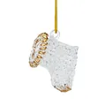 Clear crystal Christmas stocking boot ornament with elegant gold trim variant for tree decoration - Boot Pendant 5.5CM / With 30cm Cord