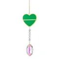Groen hart kristallen zonvanger hangend ornament voor buiten tuin en terras decor - Hart (Marquisestijl)