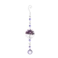 Beautiful purple amethyst tree of life suncatcher with faceted crystal ball pendant - Tree of Life Stone Chip Style / 31cm / Purple