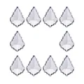 Detailed view of ten 38mm faceted clear crystal glass drops for lighting accessories - 38mm Single-Sided Maple Leaf