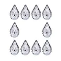 Vue détaillée de pendentifs gouttes en verre cristal facetté pour décoration DIY - Forme de Pipa 38mm
