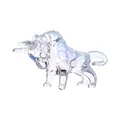 Statuina di toro in cristallo iridescente con finitura colorata per decorazioni di lusso - Bue (Ox) / 92.4*29*55mm (75g) / Colore AB (Cangiante)