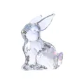 Elegante statuina di coniglio in cristallo iridescente con finitura olografica decorativa - Coniglio (Rabbit) / 56*28*68mm (64g) / Colore AB (Cangiante)