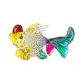 Exquisite handgefertigte mehrfarbige transparente Goldfischfigur aus Glas für die Dekoration - Bunter Koi / 93x24.5x48.5mm
