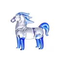 Exquise figurine de cheval en cristal bleu et clair décoration de table élégante - Wind-horse--zhonglan 72*30*65mm62g