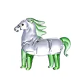 Exquise figurine de cheval en verre transparent et vert, sculpture d'animal déco - Wind-horse--grass green 72*30*65mm62g