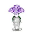 Eleganter violetter Kristallrosenstrauß mit sechs Blumen in einer Vase für Dekoration - 6 Rosen - Lila