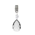 Peso per tovaglia decorativo con pendente in cristallo sfaccettato e clip in metallo - Ciondolo a Griglia da 50mm / Lunghezza Totale Circa 10