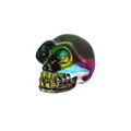 Bunte schillernde Totenkopf-Figur aus Glas für Halloween-Dekoration - Kleiner Totenkopf (Mehrfarbig) / Mehrfarbig