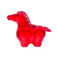 Figurine de cheval en cristal rouge translucide élégante pour la décoration intérieure - Petit cheval à bascule / Rouge