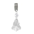 Peso per tovaglia in cristallo con pendente a campana decorativo e clip in metallo. - Ciondolo Albero di Natale da 50mm / Lunghezza Totale Circa 10