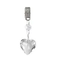 Ciondolo decorativo in cristallo a forma di cuore per fermatovaglia da matrimonio. - Ciondolo a Cuore da 45mm / Lunghezza totale circa 11 cm