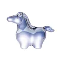 Figurine de cheval en verre irisé élégante avec finition nacrée pour la décoration. - Petit cheval à bascule / Gris fumé
