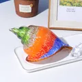 Detailopname van een handgemaakte glazen zeeschelp figuur voor tafeldecoratie - Schelp / 21*12cm