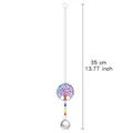 Tree of life crystal suncatcher with rainbow chakra beads and faceted glass ball pendant - Iridescent Tree of Life / Lighting Ball