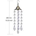 Detailed view of antique bronze metal leaf crystal suncatcher pendant measuring 260mm - Antique Bronze 38 Pointed Bead Pendant / Clear