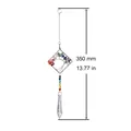 Seven chakra tree of life crystal suncatcher with size dimensions 350mm - 76mm Spire Style