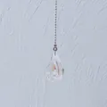 Close-up view of a faceted teardrop crystal pendant with AB coating and bead chain - 50mm New Pipa / 50CM Bead Chain / Multicolor