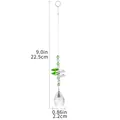 Grüner und klarer Kristallanhänger in Tropfenform mit facettierten Perlen 22,5 cm - Netzblatt Anhänger (Klar)