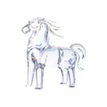 Stijlvolle irillerende kristallen paardenfiguur met een meerkleurige afwerking - Paard (Horse) / 73*24.5*66mm (63g) / AB-Kleur (Iriseerend)