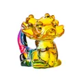 Kleurrijk kristallen drakenbeeldje in levendig geel en regenboogkleuren voor decor - Draak (Dragon) / 45.4*56.5*54mm (73g) / Veelkleurig
