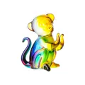 Exquise artistieke regenboog glazen apenbeeldje voor moderne interieurdecoratie ornament - Aap (Monkey) / 34*46*61mm (68g) / Veelkleurig