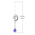Detail eines Feen-Mond-Kristall-Suncatchers für den Garten mit 478mm Maßangabe - Engelstil / AB-Farbe