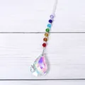 Regenboog kristal zonvanger met AB-coating hanger en gekleurde facet geslepen kralen. - Gourd Stijl