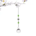 Decorative crystal ball hanging pendant featuring green faceted beads and clear chain - 30mm Lighting Ball Pendant (Green)
