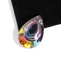Atemberaubender facettierter Regenbogen-Kristallanhänger für Schmuck oder Weihnachtsbaum - Doppelschichtiger Phönixschwanz (Versilbert Mehrfarbig) / 63mm / Mehrfarbig