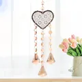 Elegant champagne heart crystal suncatcher with faceted drops for home window decor. - Heart Pendant (Gold) / 80mm Body / 30mm Ball