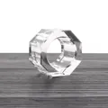 Eleganter achteckiger Serviettenring aus klarem Kristall für Luxushotels und Restaurants - 60mm Oktogonaler Stil