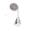 Elegante kristallen esdoornblad hanger met 1 meter zilveren kogelketting trekkoord - Kerstboom / 63mm (Met Lange Ketting)