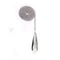 Elegante heldere kristallen hanger met zilveren kralenketting voor plafondventilator schakelaar. - Waterdruppel / 100mm (Met Lange Ketting)