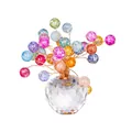 Árbol de flores de cristal colorido con cuentas agrietadas y base manzana - Estilo Perla de Hielo Craquelada (Multicolor) / 10mm