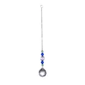 Acchiappasole in cristallo con sfera prismatica da 20mm e perle colorate - Sfera per Lampada con Base a Fiore
