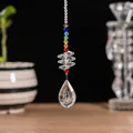 Attrape-soleil en cristal arc-en-ciel avec pendentif goutte d'eau pour la maison - Pendentif Forme Luth Arc-en-ciel