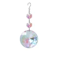 Irisierender AB-Farbe Kristall Sonnenfänger Anhänger mit achteckigen Perlen und Haken - 45mm Orchidee Stil